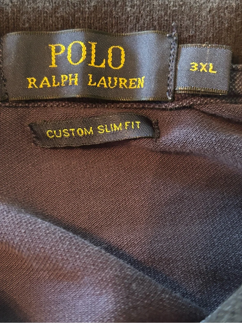 Vintage Ralph Lauren Navy Polo with Red, White Trim and Embroidered Bear
